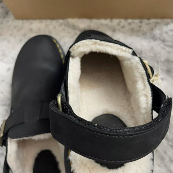 Dr. Martens Jorge II Faux Fur Lined Suede Slingback Mules MSRP$180 WARM & COMFY main image 16